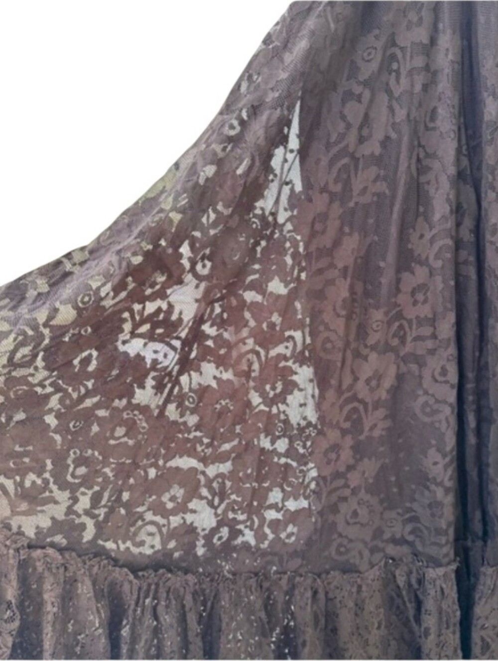 Free People One More Night Brown Lace Maxi Dress Hoco Halloween Day of the Dead - Picture 13 of 14